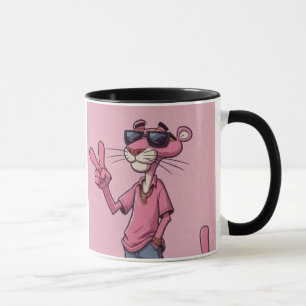 Retro Roze Cartoon Panter Koffiemok Mok