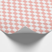 Retro Roze Check  Cadeaupapier (Hoek)