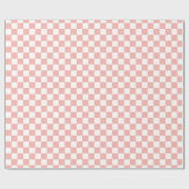 Retro Roze Check  Cadeaupapier (Vlak)