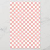 Retro Roze Check Daisy Baby shower Bingo Flyer (Achterkant)