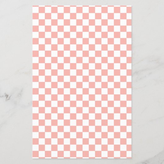 Retro Roze Check Daisy Baby shower Bingo Flyer (Achterkant)