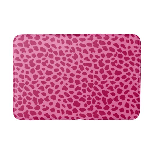 Retro Roze Cheetah Print Trendy y y2k Esthetisch Badmat (Voorkant)