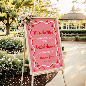 Retro roze Cherry Valentijn Vrijgezellenfeest Welk Poster