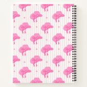 Retro Roze Coquette Cowgirl Pet met boog monogram Notitieboek (Achterkant)