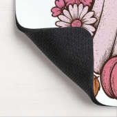 Retro Roze Coquette Ghost Girl met Boog Halloween Muismat (Hoek)