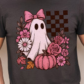 Retro Roze Coquette Ghost Girl met Boog Halloween Trui