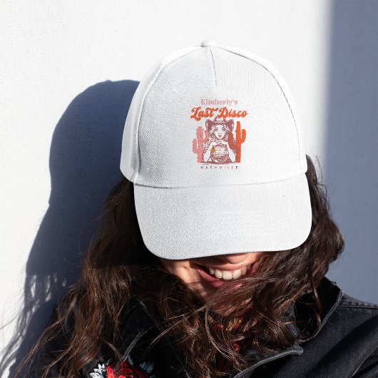 Retro Roze Cowgirl Laatste Disco Nash Bash Weekend Trucker Pet