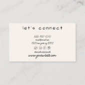 Retro Roze Crème Wavy Stripes Trendy Boho Girly Visitekaartje (Achterkant)