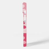 Retro roze Daisy Checkerboard patroon Case-Mate iPhone Case (Achterkant / Links)