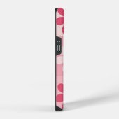 Retro roze Daisy Checkerboard patroon iPhone Hoesje (Rechterkant)