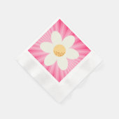 Retro Roze Daisy Verjaardag servetten – Boho Groov (Hoek)