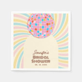 Retro Roze Disco Bal Groovy Boho Bruiloftsfeest Servet (Voorkant)
