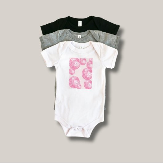 Retro Roze Disco Ballen en Sterren, Schattig Meisj Romper