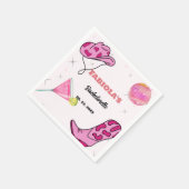 Retro Roze Disco Cowgirl Western Bachelorette Servet (Hoek)