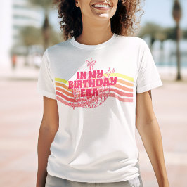 Retro roze discobal in mijn verjaardagsfeestje t-shirt