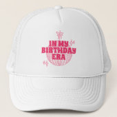 Retro roze discobal in mijn verjaardagsfeestje trucker pet (Voorkant)