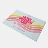 Retro roze discobal in mijn zomertijdperk deurmat (Schuin)