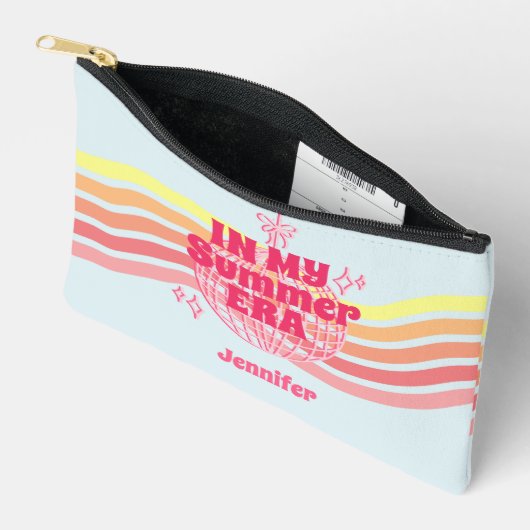 Retro roze discobal in mijn zomertijdperk etui (Open)