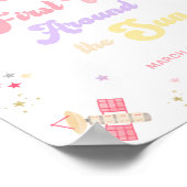 Retro Roze eerst Reis rond het Welkomstteken van d Poster (Hoek)