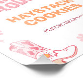 Retro Roze Eerste Rodeo 1e Verjaardag Party Sign Foto Afdruk (Hoek)