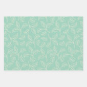 Retro Roze en Aqua Floral - Papier voor onmiddelli Inpakpapier Vel (Voorkant 3)