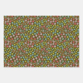 Retro Roze en Aqua Floral - Papier voor onmiddelli Inpakpapier Vel (Voorkant 2)