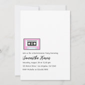 Retro Roze en Blauw Donut Meisje Bachelorette Part Kaart (Achterkant)