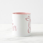 Retro roze en blauwe pastel gelukkig Pasen Mok (Midden)