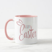Retro roze en blauwe pastel gelukkig Pasen Mok (Links)
