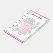 Retro Roze en Blauwe Rozen Wekelijkse Maaltijdplan Post-it® Notes (Schuin)