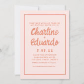 Retro Roze en de uitnodiging van het Roodzakje van (Voorkant)