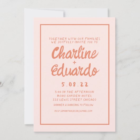 Retro Roze en de uitnodiging van het Roodzakje van (Voorkant)