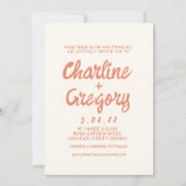 Retro Roze en de uitnodiging van het Roodzakje van (Voorkant)