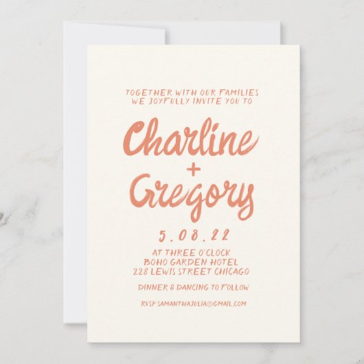 Retro Roze en de uitnodiging van het Roodzakje van (Voorkant)