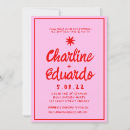 Retro Roze en de uitnodiging van het Roodzakje van