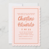 Retro Roze en de uitnodiging van het Roodzakje van (Voorkant)