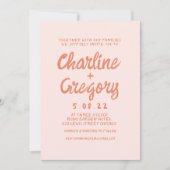 Retro Roze en de uitnodiging van het Roodzakje van (Voorkant)