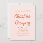 Retro Roze en de uitnodiging van het Roodzakje van (Voorkant)