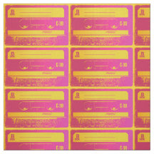 Retro Roze en Geel Cassettebandje