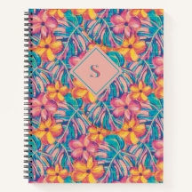 Retro roze en gele bloemen