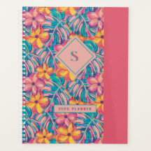 Retro roze en gele bloemen