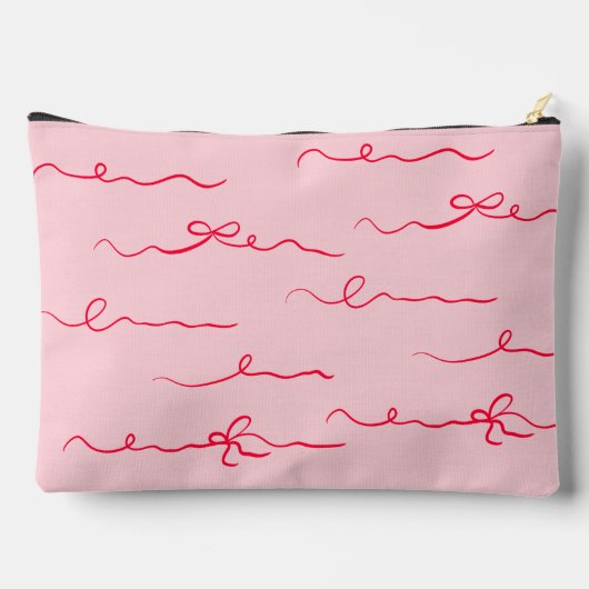 Retro roze en golvende bruidsmeisje make-up toegan etui (Achterkant)