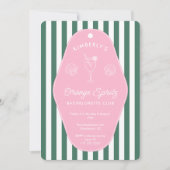 Retro Roze En Groen Beverly Hills Bachelorette Kaart (Voorkant)