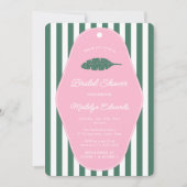 Retro roze en groene bananenblad Vrijgezellenfeest Kaart (Voorkant)