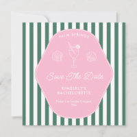 Retro roze en groene strepen Beverly Hills