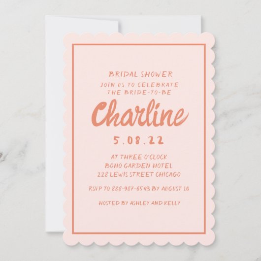 Retro Roze en het Rode Vrijgezellenfeest van het H Kaart (Voorkant)