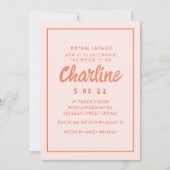 Retro Roze en het Rode Vrijgezellenfeest van het H Kaart (Voorkant)