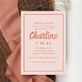 Retro Roze en het Rode Vrijgezellenfeest van het H Kaart