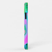 Retro Roze en lichtblauw vloeibaar art op hydrange Case-Mate iPhone Case (Achterkant/rechts)