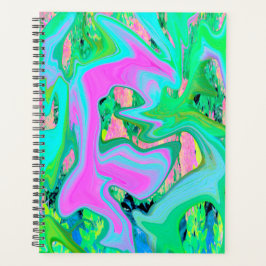 Retro Roze en Lichtblauwe Vloeibare Kunst op Hydra Planner